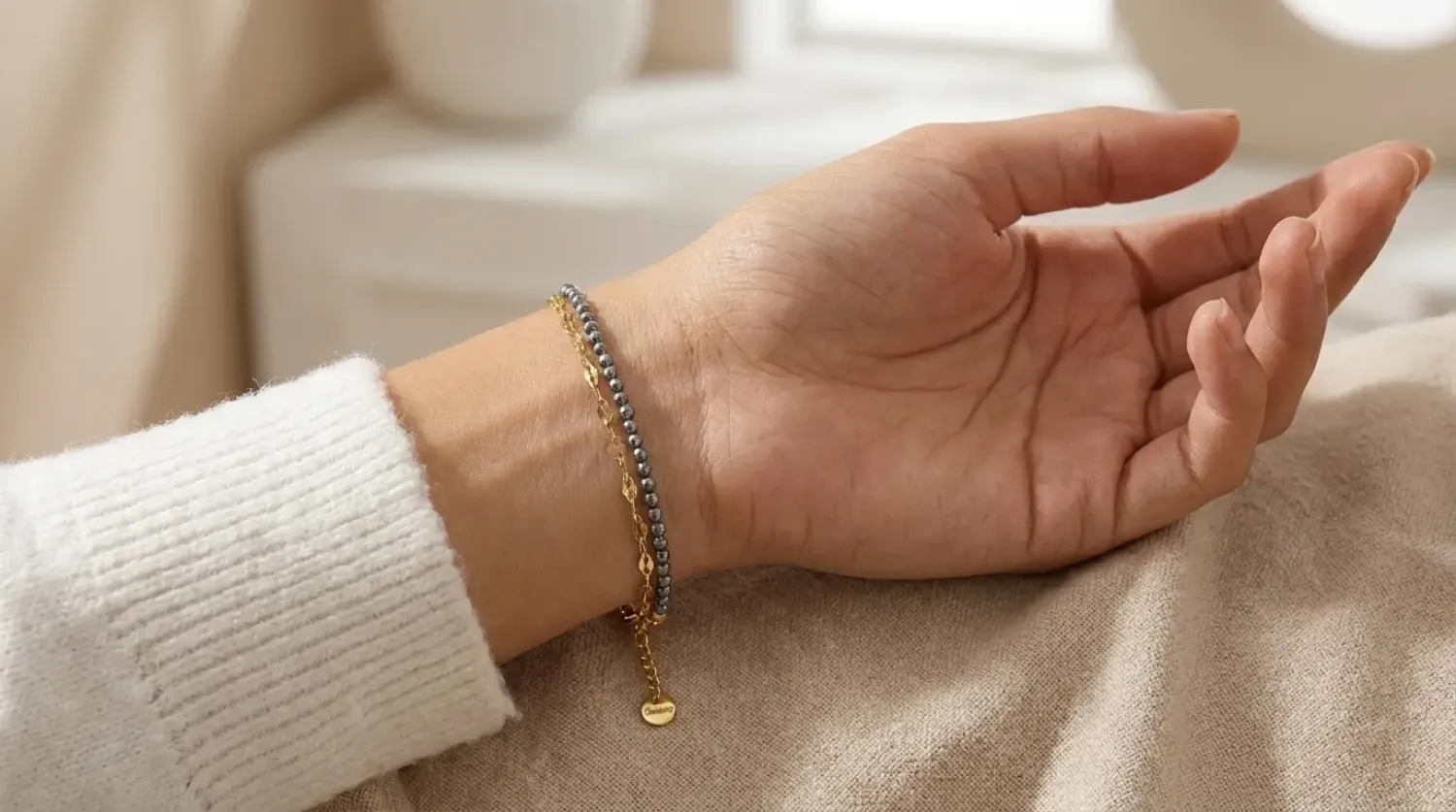 Edelstahl Armband Midnight Luxe Layer